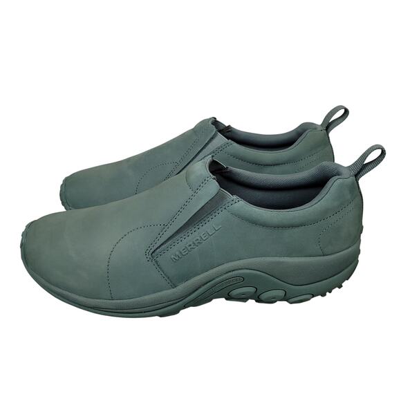 Merrell Mens Jungle Moc Slip-On Shoes Sz 13 Waterproof Leather Japanese Blue EUC - Picture 12 of 16